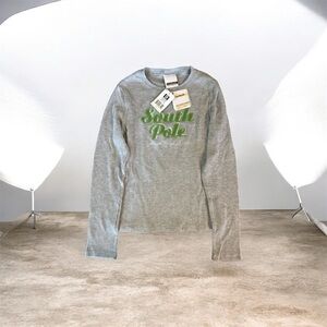 South Pole Gray Long Sleeve Shirt Womens Junior